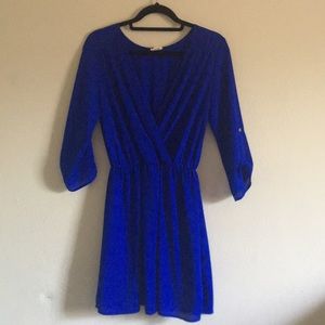Blue long sleeved Dress